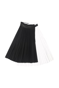Black and White Pleated Skirt #1504