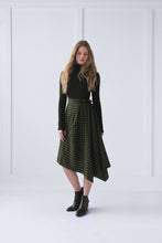 Load image into Gallery viewer, Plaid Asymmetrical Skirt #3212P