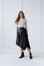 Load image into Gallery viewer, Faux Leather Asymmetrical Skirt