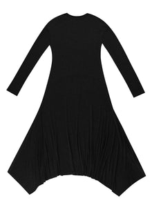 Black Ribbed Dress #1306