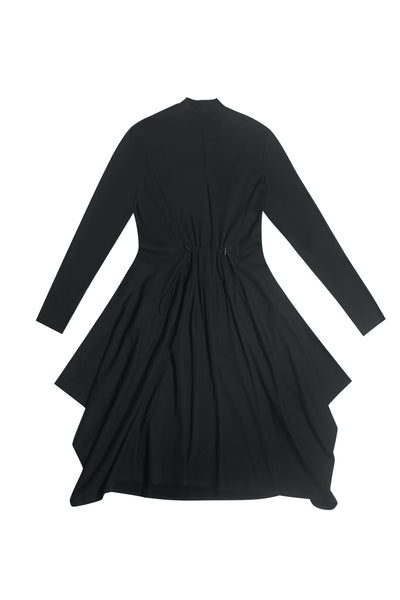 Back Pully Dress with Mock Neck #1401B
