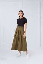Load image into Gallery viewer, Khaki Belted Skirt #1668