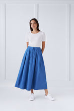 Load image into Gallery viewer, Blue Dark Denim Maxi Skirt #1505