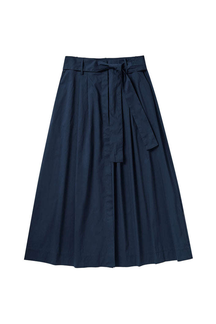 Navy Belted Skirt #1668