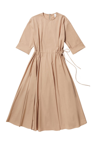 Beige Side Tie Dress #6116