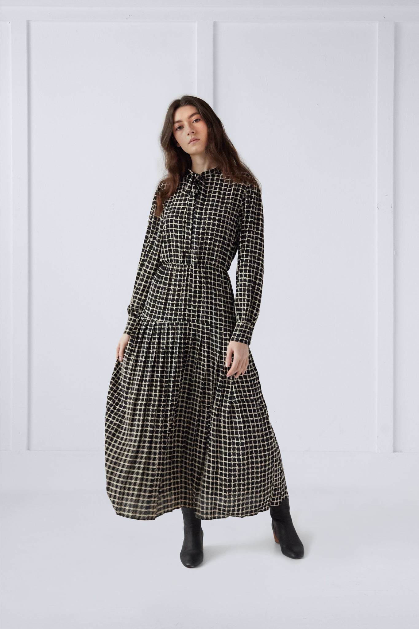 Check Print Dress #1533