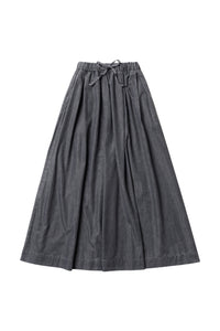 Grey Denim Maxi Skirt #1505