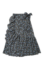 Load image into Gallery viewer, Wrap Skirt in Blue Flower Print #7918U