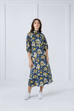 Load image into Gallery viewer, Fiona Dress in Flower Print on blue #7978N