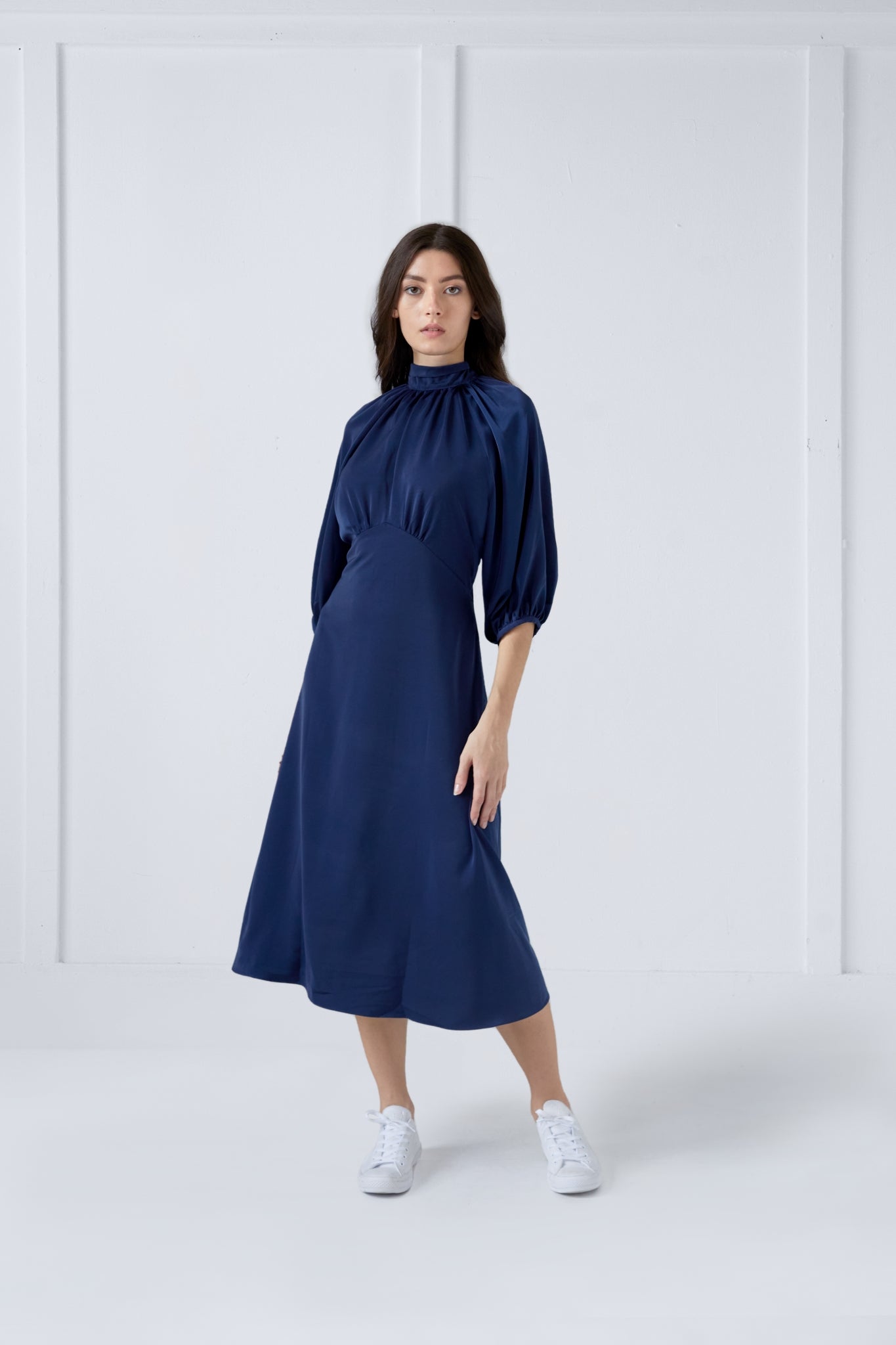Fiona Dress in Navy #7978B