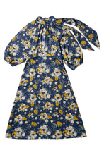 Load image into Gallery viewer, Fiona Dress in Flower Print on blue #7978N
