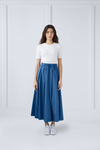 Ocean Dark Blue Maxi Skirt #1505