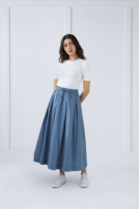Powder Blue Maxi Skirt #1505